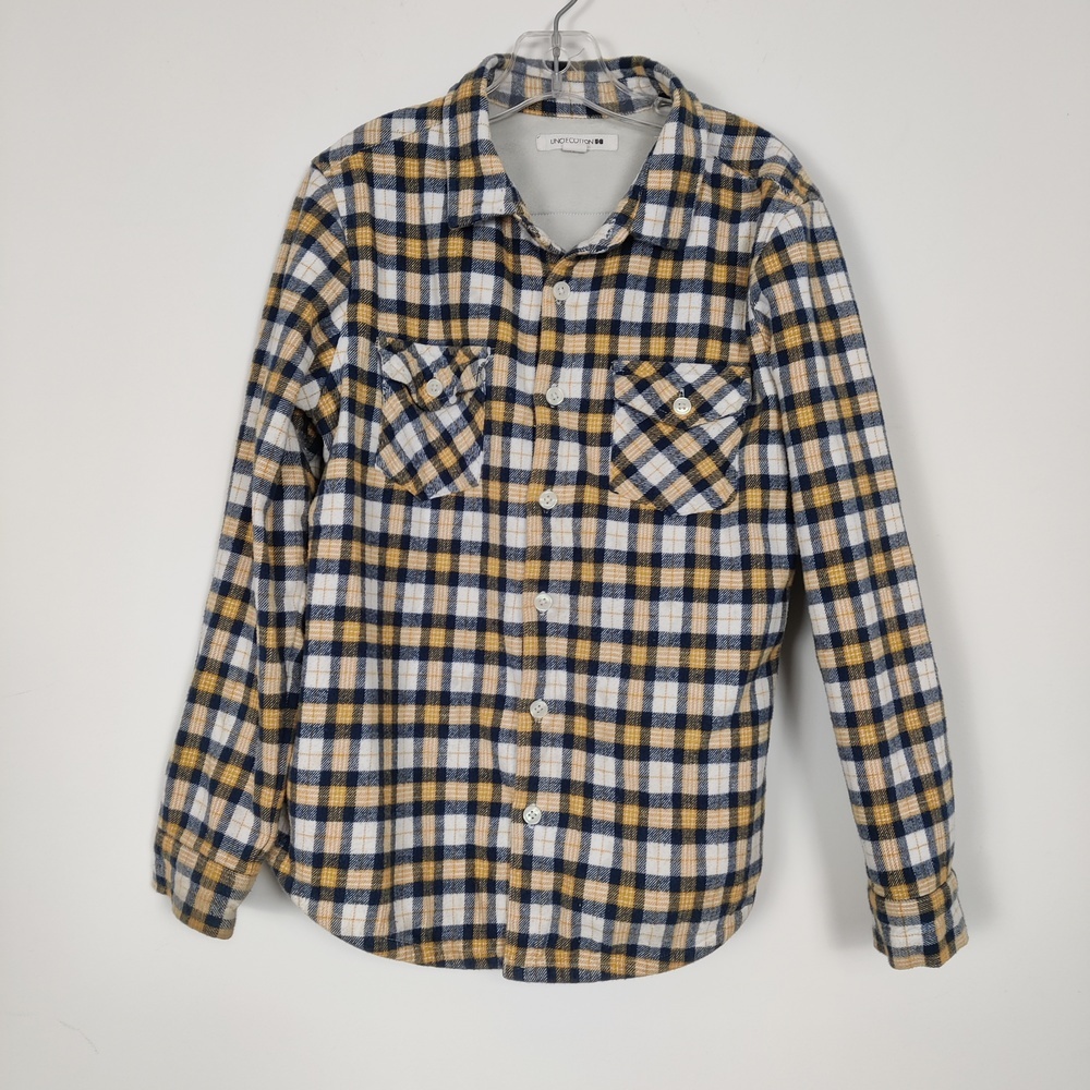 Uncle Cotton Plaid Flannel Shirt Shacket Thick Lining NEW Heavyweight